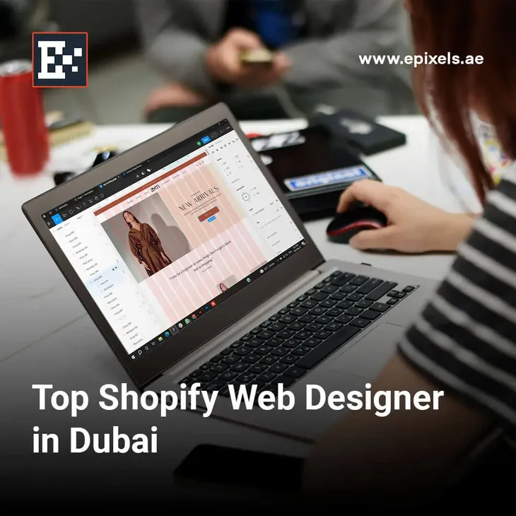 A Shopify store design laid out across screens